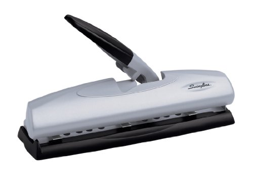 Swingline 3 Hole Punch, Desktop, Punches 2-7 Holes, LightTouch, High Capacity, 20 Sheets