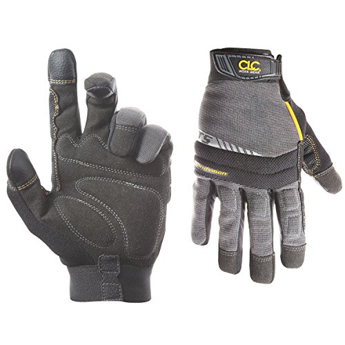 Custom Leathercraft 125L Handyman Flex Grip Work Gloves, Large