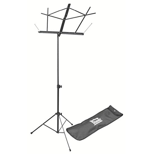 On Stage SM7122BB Folding Music Stand with Carrying Bag - Black