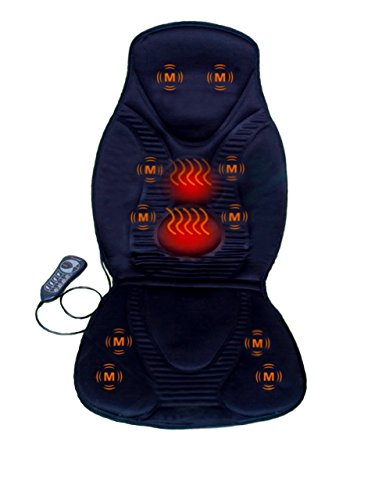 New Five Star FS8812 10-Motor Vibration Massage Seat Cushion with Heat - Neck - Shoulder - Back & Thigh Massager with Heat