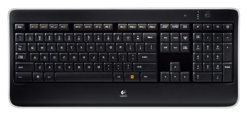 Logitech Wireless Illuminated Keyboard K800, Computer Keyboard Wireless, Desktop Keyboard