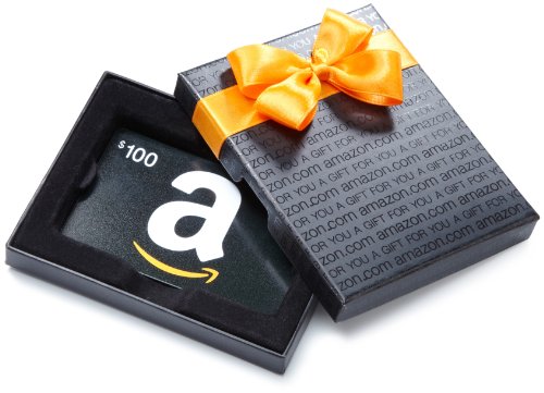 Amazon.com $100 Gift Card in a Black Gift Box