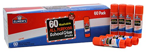Elmer's All Purpose School Glue Sticks, Washable, 60 Pack, 0.24-ounce sticks