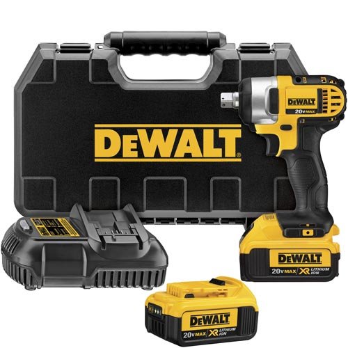 DEWALT DCF880M2 20-volt MAX Lithium Ion 1/2-Inch Impact Wrench Kit with Detent Pin