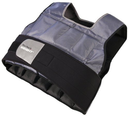 Perfect Fitness Weight Vest, 20-Pound, Grey