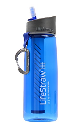 LifeStraw Go Water Bottle 1-Stage with Integrated 1000-Liter LifeStraw Filter, Blue