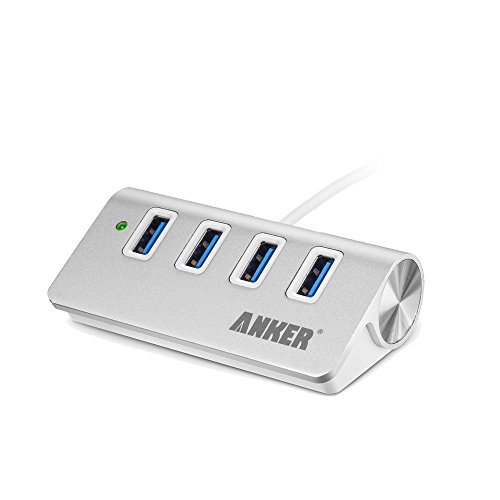 USB Hub, Anker 4-Port USB 3.0 Portable Aluminum Hub with 2-Foot USB 3.0 Cable, for iMac, MacBook, MacBook Pro, MacBook Air, Mac Mini, or any PC