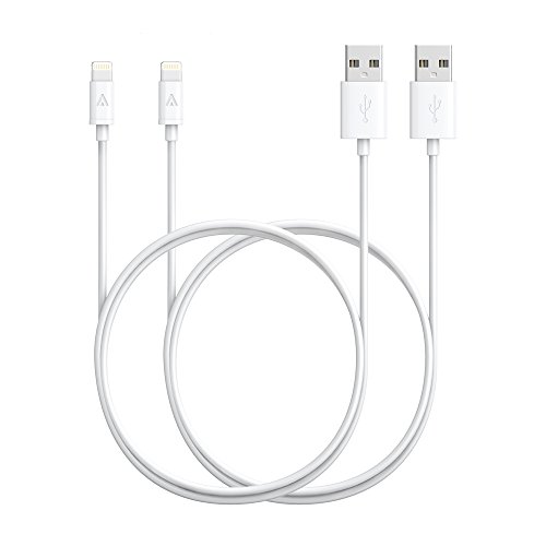 [Apple MFi Certified] [2-Pack] Anker 3ft / 0.9m Premium Lightning to USB Cable with Ultra Compact Connector Head for iPhone, iPod and iPad
