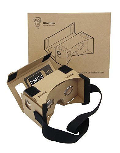 Blisstime Google Cardboard 3d Vr Virtual Reality DIY 3D Glasses for Smartphone with NFC and Headband