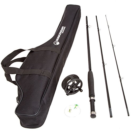 Wakeman Charter Series Fly Fishing Combo with Carry Bag - Black