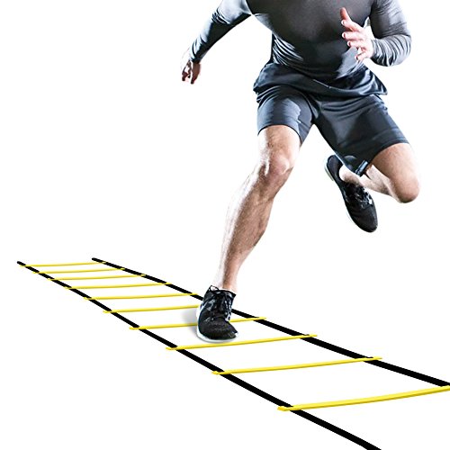 GHB Pro Agility Ladder Agility Training Ladder Speed Flat Rung with Carrying Bag 12 Rungs