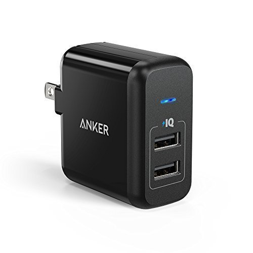 [Upgraded] Anker 24W Dual USB Wall Charger, PowerPort 2 for iPhone 7 / 6s / Plus, iPad Pro / Air 2 / mini, Galaxy S7 / S6 / Edge / Plus, Note 5 / 4, LG, Nexus, HTC and More
