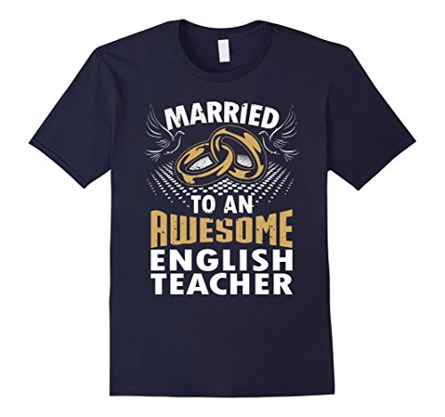 Men's Married To An Awesome English Teacher Graphic T-Shirt 2XL Navy